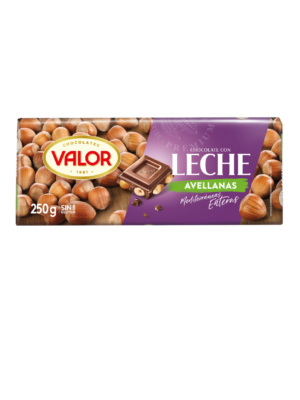 Melkesjokolade med hasselnøtter. 300g – spansk premium sjokolade fra Valor