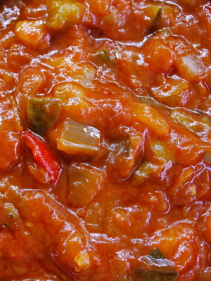 Tomatsaus Pisto tomatbasert saus med grønnsaker (350gr) – autentisk spansk tomatsaus