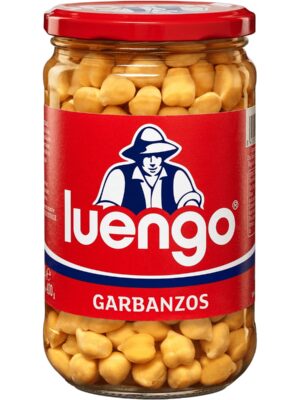 Luengo Ferdigkokte Kikerter 570 g – Spanske Kikerter Klare til Bruk – næringsrike spanske belgfrukter