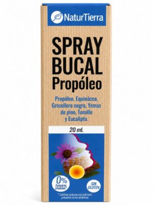 NaturTierra Spray Bucal Propóleo 20 ml – Med Echinacea, Timian og Eukalyptus