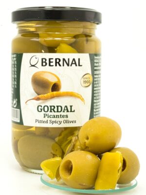 Spansk Gordal oliven med chili. 300gr – autentiske spanske oliven fra Bernal