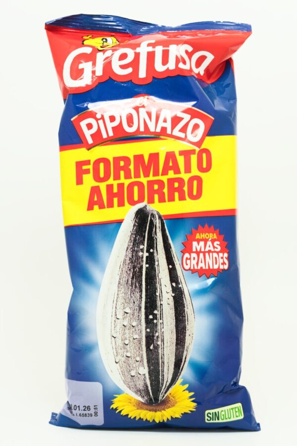 Solsikkefrø med salt fra El Piponazo GREFUSA 195g – spansk snacks