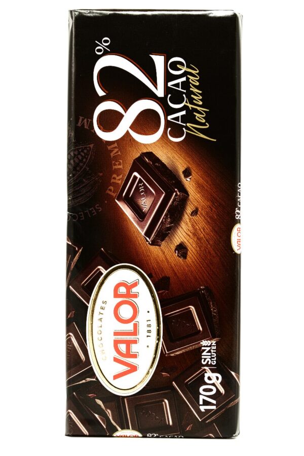 Mørk sjokolade 82% VALOR 170g.