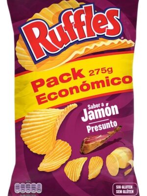 Bølgepotetgull med smak av skinke RUFFLES 275g.