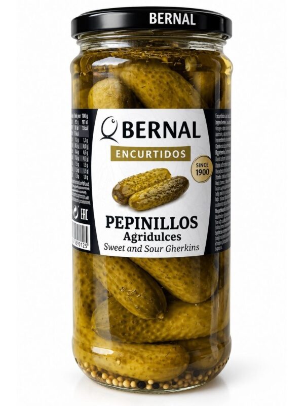Bernal Søt-sure Sylteagurker 685 g – Pepinillos Agridulces