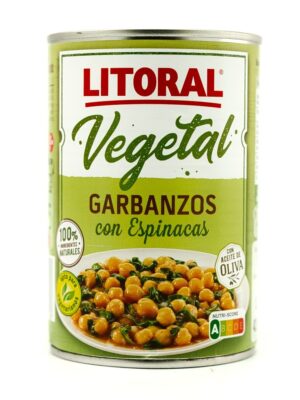 Kikerter med spinat LITORAL 425 gr