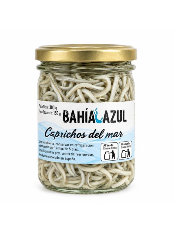Caprichos del mar – surimi «gulas» (Bahía Azul) 300g Caprichos del mar surimi gulas Bahía Azul 300 g i glass