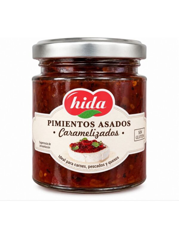 Karamelliserte ovnsbakte paprika (Hida) 290g i glass