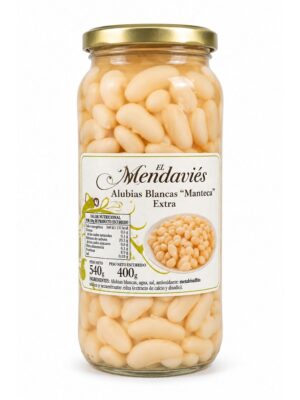 Hvite bønner Manteca Extra El Mendaviés 540 g i glass