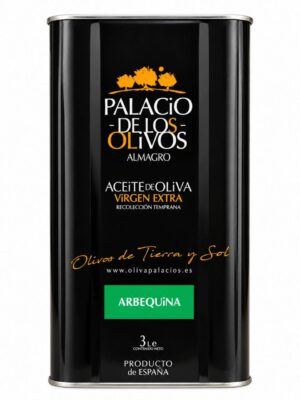 Palacio de los Olivos Arbequina ekstra virgin olivenolje 3 liter – kanne forside