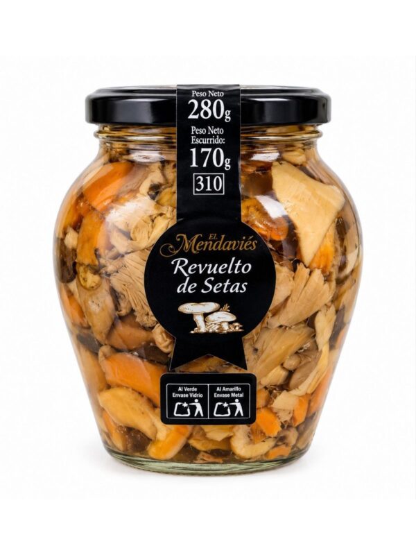 Soppmiks «Revuelto de setas» (Mendavies) 280g Soppmiks Revuelto de setas El Mendaviés 280 g i glass